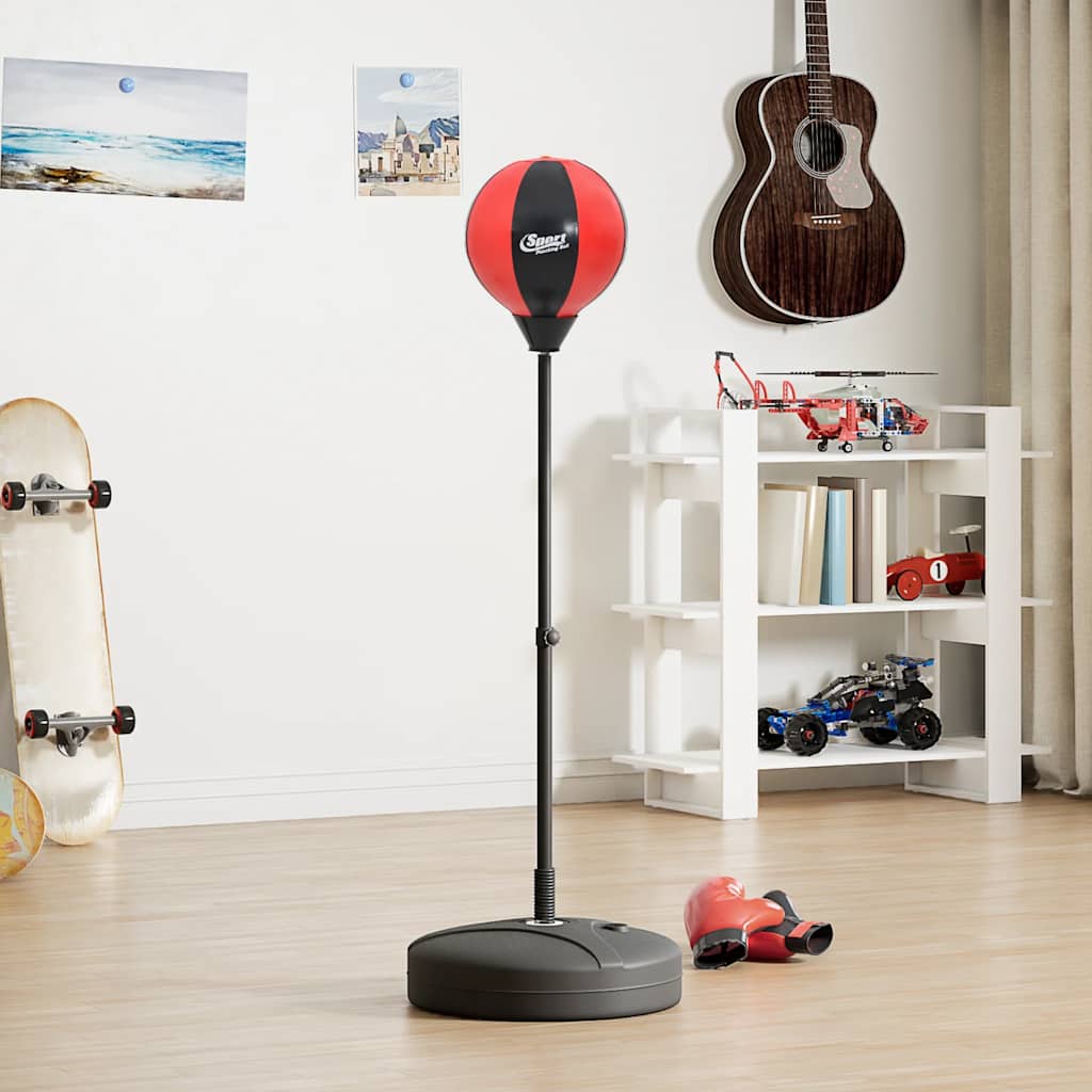 Freestanding punching ball set with stand and gloves