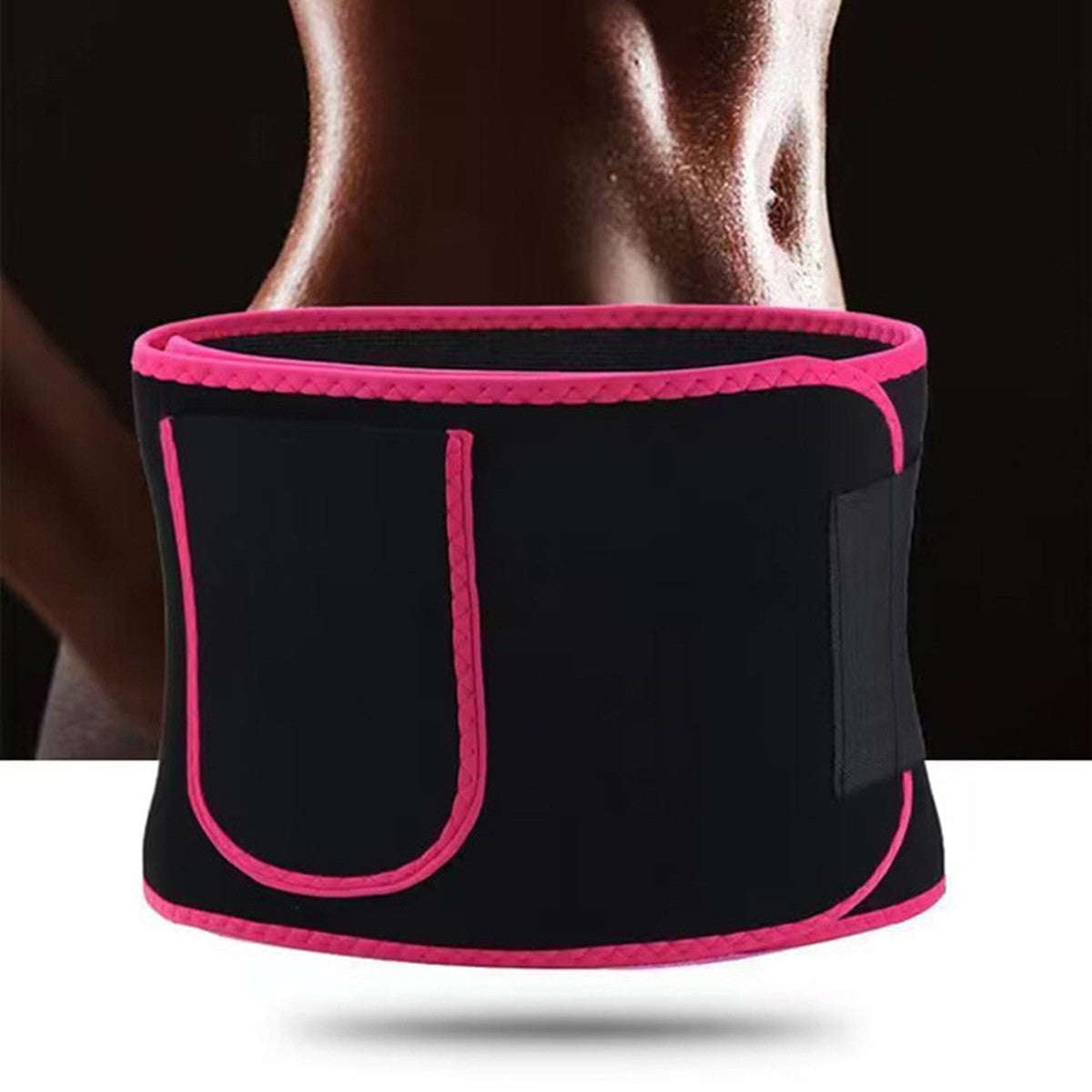 Adjustable sweat wrap waist trimmer belt for workouts