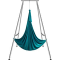 Aerial yoga hammock swing with frame for anti-gravity yoga