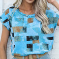 Aztec Geo-Print Crew Tee