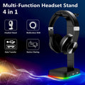 LumaHold RGB gaming headset stand with USB charging
