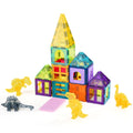 MagniBuild Magnetic Tiles Set - 56-piece STEM magnetic building blocks for kids